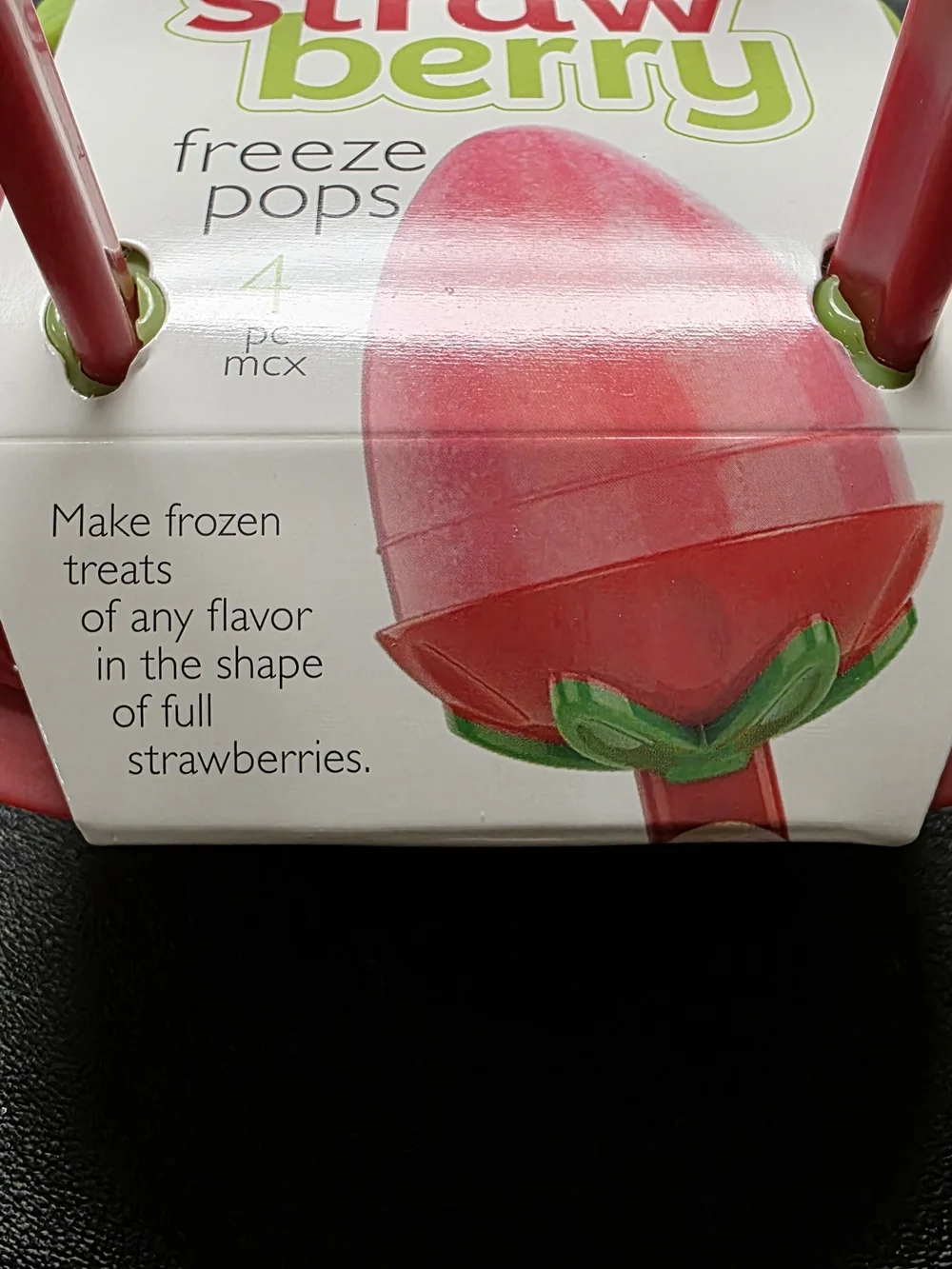 NWT Joie Strawberry Shaped Freeze Pops Molds | Reusable 4-Piece Set BPA-Free